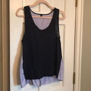 J.Crew Navy Peplum Tank Top Medium